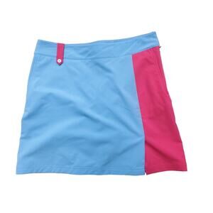 Sport Haley Blue Pink Golf Skort Skirt Pockets 17" Sz 6